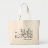 Philadelphia Skyline Canvas tas - Jumbo/groot form (Voorkant)
