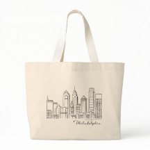 Philadelphia Skyline Canvas tas - Jumbo/groot form