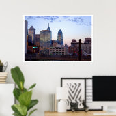 Philadelphia Skyline Foto Poster (Thuiskantoor)