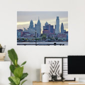 Philadelphia Skyline Foto Poster (Thuiskantoor)
