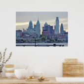 Philadelphia Skyline Foto Poster (Keuken)