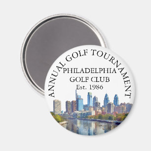 Philadelphia Skyline Golf Club Toernooi Maatwerk Magneet