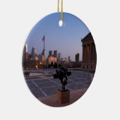 Philadelphia Skyline in Dusk Keramisch Ornament (Rechts)