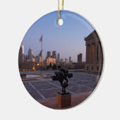 Philadelphia Skyline in Dusk Keramisch Ornament (Links)