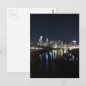 Philadelphia Skyline in Night Briefkaart (Voorkant / Achterkant)