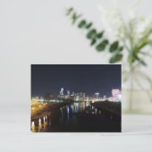 Philadelphia Skyline in Night Briefkaart (Staand voorkant)