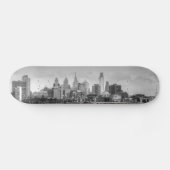 Philadelphia skyline in zwart-wit skateboard (Horizontaal)