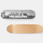 Philadelphia skyline in zwart-wit skateboard (Horizontaal)