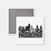 Philadelphia Skyline Magneet (Voorkant / Achterkant)