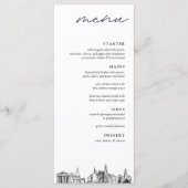 Philadelphia Skyline Mariage Diner Menu (Devant)
