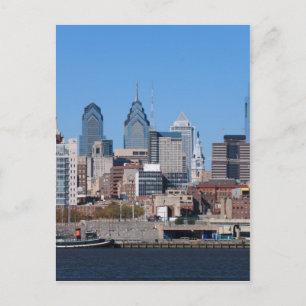 Philadelphia Skyline, Middium Uitzicht Briefkaart