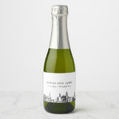 Philadelphia Skyline Mini Sparkling Wijnetiket (Voorkant)