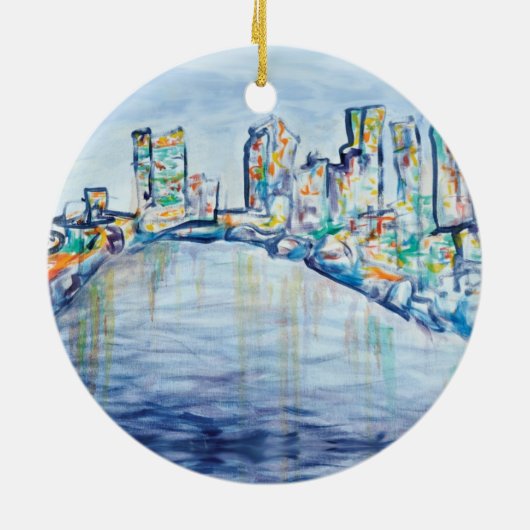 Philadelphia Skyline Ornament (Achterkant)