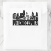 Philadelphia Skyline Rechthoekige Sticker (Tas)
