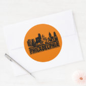 Philadelphia Skyline Ronde Sticker (Envelop)