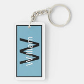 Philadelphia Skyline Silhouette  Sleutelhanger (achterkant)