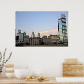 Philadelphia Skyline Sunset Foto Poster (Keuken)