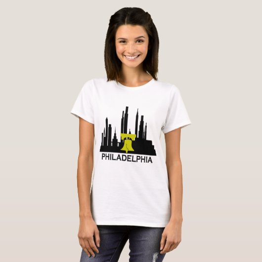 Philadelphia Skyline T-shirt (Voorkant volledig)