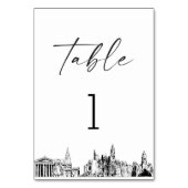 Philadelphia Skyline Tafelnummer 3.5x5 Kaart (Voorkant)