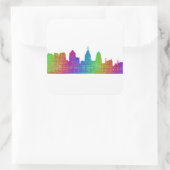 Philadelphia skyline vierkante sticker (Tas)