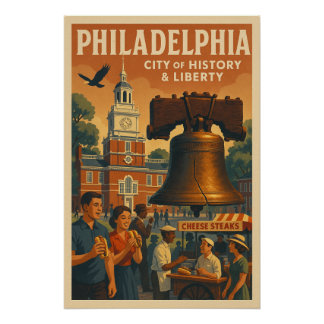 Philadelphia - Stad van Geschiedenis & Vrijheid Perfect Poster