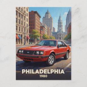 Philadelphia Stedelijke Weg Cruiser 1980 Pennsylva Briefkaart