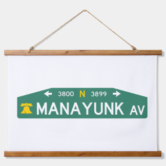 Philadelphia Straatbord: Gemaakt voor UW Adres! Hangend Wandkleed