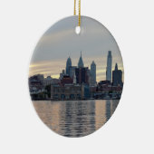 Philadelphia Sunset Skyline Foto Keramisch Ornament (Rechts)