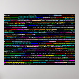 Philadelphia Texte Design I Poster
