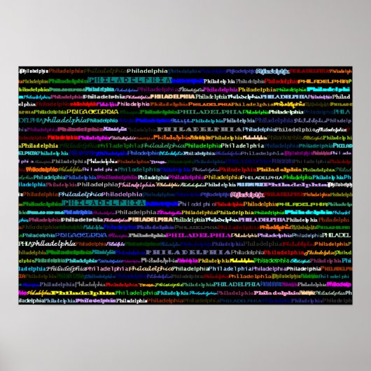 Philadelphia Texte Design I Poster (Devant)