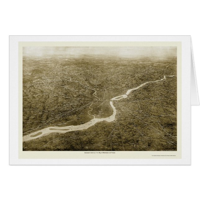 Philadelphia Vicinity, PA Panoramic Map - 1926 (Voorkant Horizontaal)