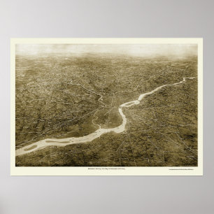 Philadelphia Vicinity, PA Panoramic Map - 1926 Poster