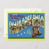 Philadelphia Vintage Groet Briefkaart (Voorkant / Achterkant)
