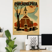 Philadelphia vintage poster (Bureau à domicile)