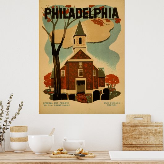 Philadelphia vintage poster (Cuisine)