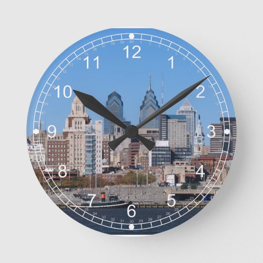 Philadelphia Wall Clock Ronde Klok (Voorkant)