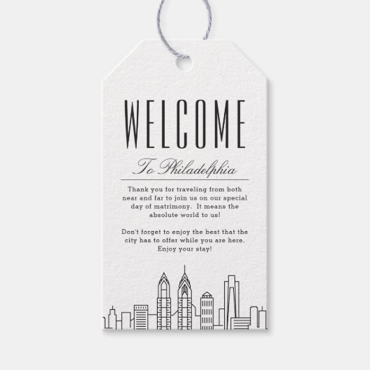 Philadelphia Wedding | Welkomstberichten — Labels Cadeaulabel (Voorkant)