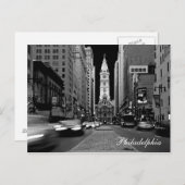 Philadelphie à la carte postale de nuit (Devant / Derrière)