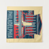 Philadelphie, ajouter du texte, Tapisserie (Devant (Horizontal))