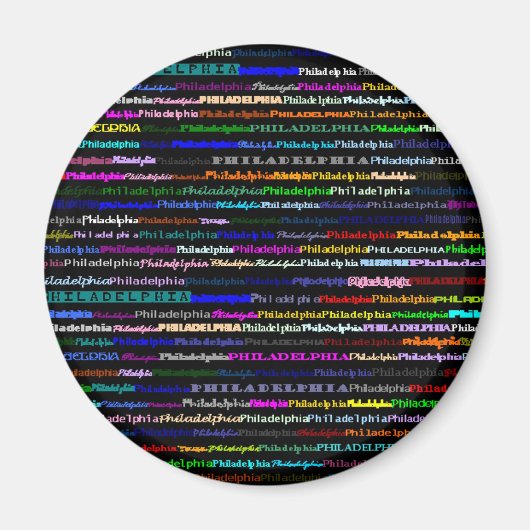 Philadelphie Black Arrière - plan Magnet (Devant)