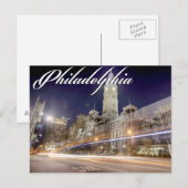 Philadelphie Carte postale " Hôtel de ville à la n (Devant / Derrière)
