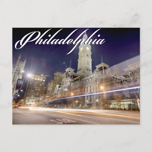 Philadelphie Carte postale " Hôtel de ville à la n (Devant)