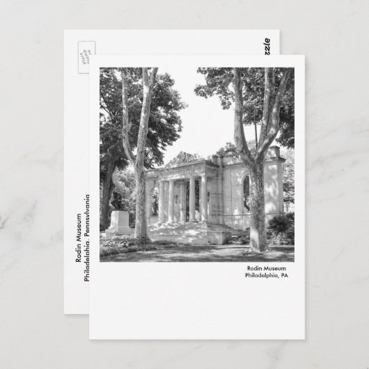 Philadelphie Carte postale - Musée Rodin (Devant / Derrière)