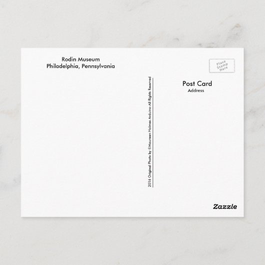 Philadelphie Carte postale - Musée Rodin (Dos)