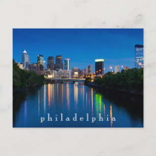 Philadelphie City at Night Souvenir Carte postale