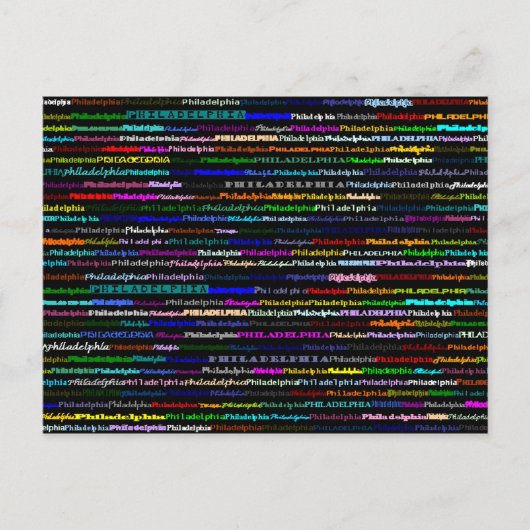 Philadelphie Design de texte I carte postale (Devant)