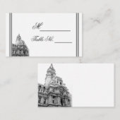 Philadelphie Destination Mariage Carte Lieu (Devant / Derrière)