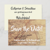 Philadelphie, PA Carte Vintage (Devant / Derrière)