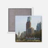 Philadelphie Pennsylvanie aimant photographique (Recto/Verso)