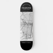 Philadelphie, Pennsylvanie City Map Skateboard (Recto)